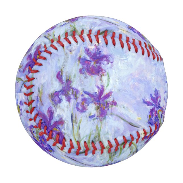 Claude Monet - Lilac Irises / Iris Mauves Baseball (Front Left)