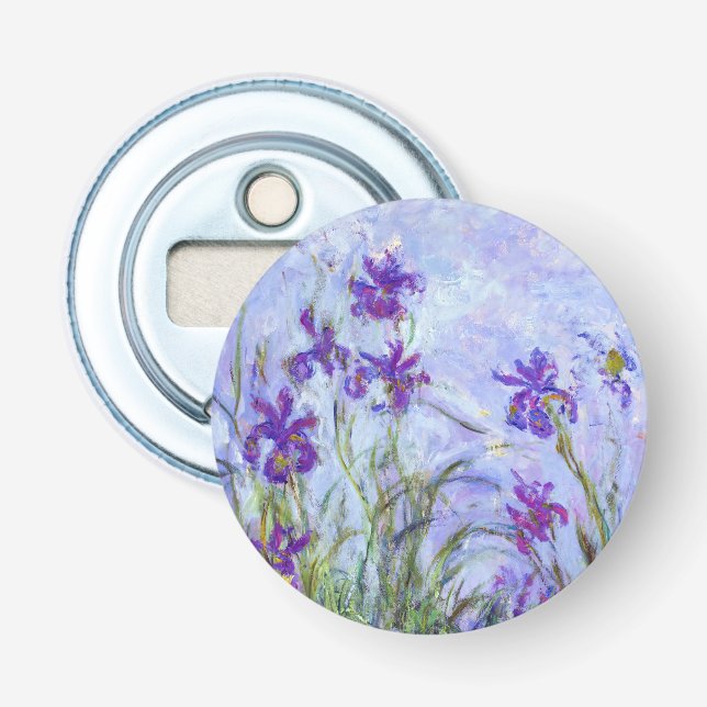 Claude Monet - Lilac Irises / Iris Mauves Bottle Opener (Front)