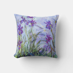 Claude Monet - Lilac Irises / Iris Mauves Cushion