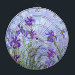 Claude Monet - Lilac Irises / Iris Mauves Dartboard<br><div class="desc">Lilac Irises / Iris Mauves - Claude Monet,  1914-1917</div>