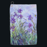 Claude Monet - Lilac Irises / Iris Mauves Golf Towel<br><div class="desc">Lilac Irises / Iris Mauves - Claude Monet,  1914-1917</div>