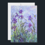 Claude Monet - Lilac Irises / Iris Mauves Invitation<br><div class="desc">Lilac Irises / Iris Mauves - Claude Monet,  1914-1917</div>