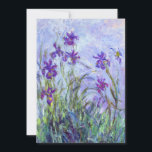 Claude Monet - Lilac Irises / Iris Mauves Invitation<br><div class="desc">Lilac Irises / Iris Mauves - Claude Monet,  1914-1917</div>