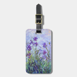 Claude Monet - Lilac Irises / Iris Mauves Luggage Tag