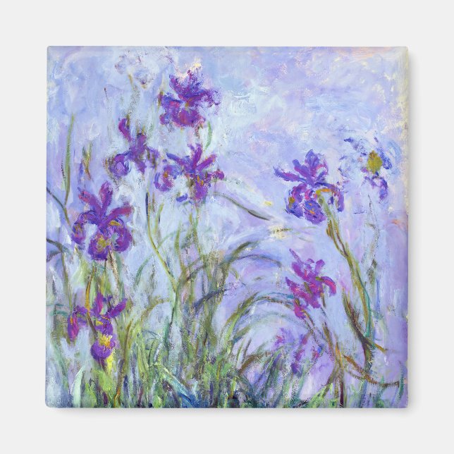 Claude Monet - Lilac Irises / Iris Mauves Magnet (Front)