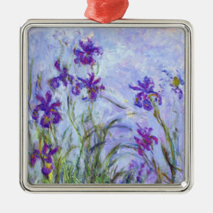 Claude Monet - Lilac Irises / Iris Mauves Metal Ornament