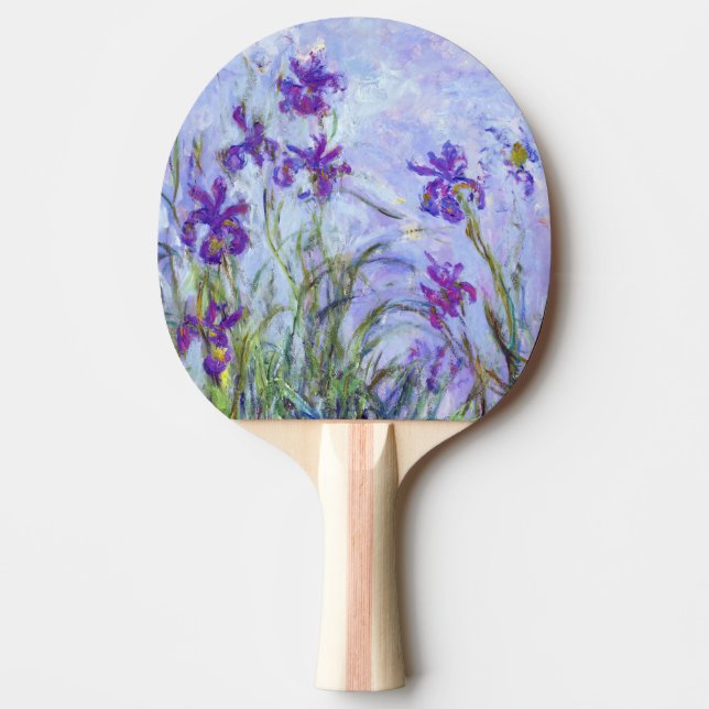 Claude Monet - Lilac Irises / Iris Mauves Ping Pong Paddle (Front)
