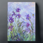 Claude Monet - Lilac Irises / Iris Mauves Plaque<br><div class="desc">Lilac Irises / Iris Mauves - Claude Monet,  1914-1917</div>