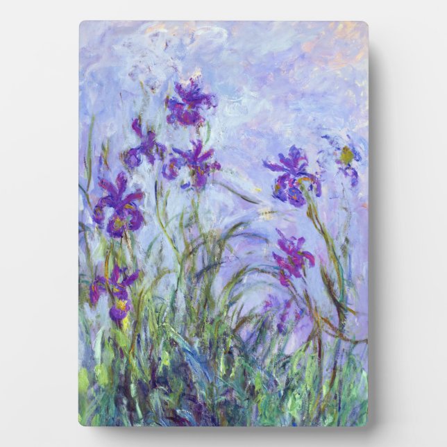 Claude Monet - Lilac Irises / Iris Mauves Plaque (Front)