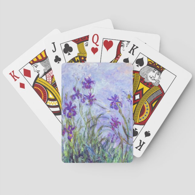 Claude Monet - Lilac Irises / Iris Mauves Playing Cards (Back)