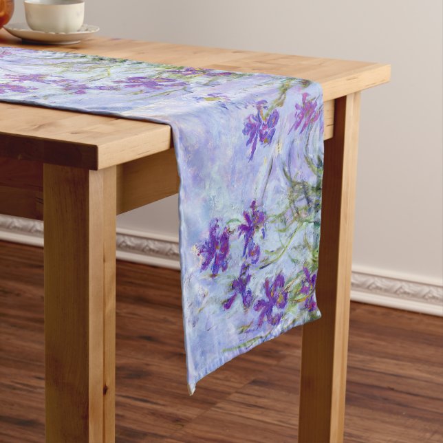 Claude Monet - Lilac Irises / Iris Mauves Short Table Runner (In Situ)