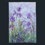 Claude Monet - Lilac Irises / Iris Mauves Tea Towel<br><div class="desc">Lilac Irises / Iris Mauves - Claude Monet,  1914-1917</div>