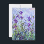 Claude Monet - Lilac Irises / Iris Mauves Thank You Card<br><div class="desc">Lilac Irises / Iris Mauves - Claude Monet,  1914-1917</div>