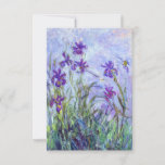 Claude Monet - Lilac Irises / Iris Mauves Thank You Card<br><div class="desc">Lilac Irises / Iris Mauves - Claude Monet,  1914-1917</div>