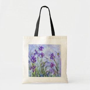 Claude Monet - Lilac Irises / Iris Mauves Tote Bag