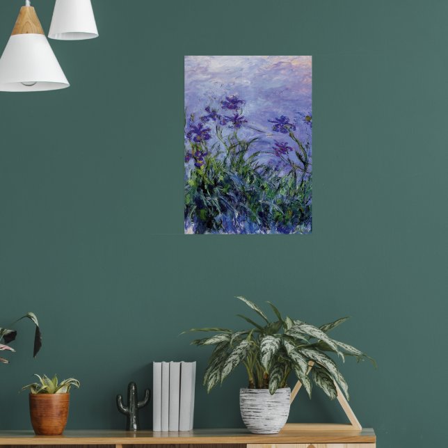 Claude Monet Lilac Irises  Poster (Living Room 1)
