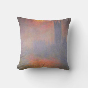 Claude Monet London Houses of Parliament UK Cushion