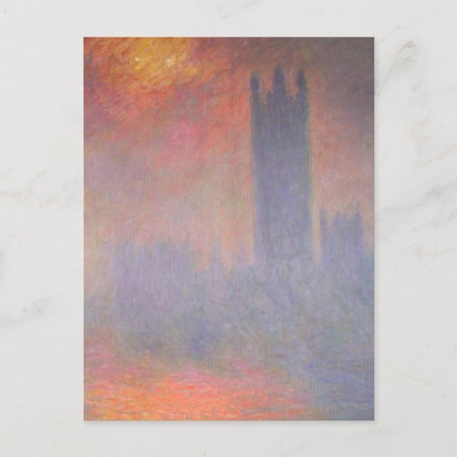 Claude Monet London Houses of Parliament UK Postcard (Front)