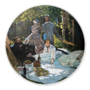 Claude Monet - Luncheon on the Grass, Right Panel Ceramic Knob
