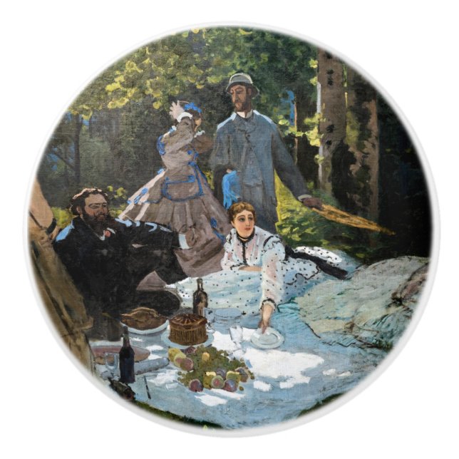 Claude Monet - Luncheon on the Grass, Right Panel Ceramic Knob (Front)