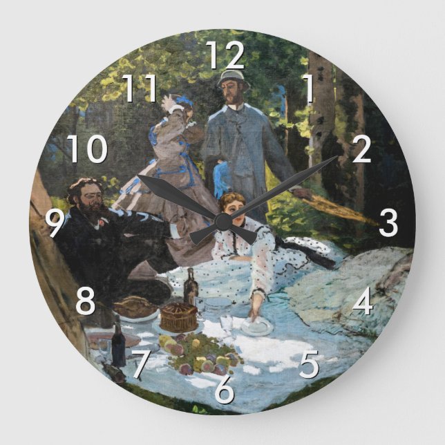 Claude Monet - Luncheon on the Grass, Right Panel Large Clock (Front)