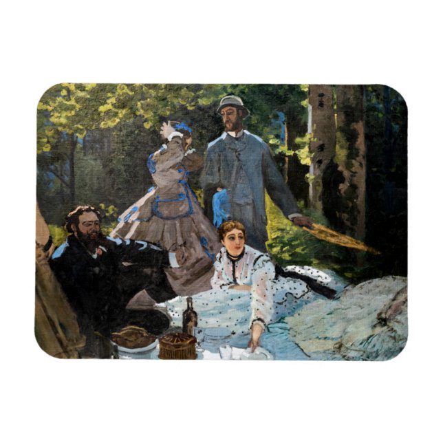 Claude Monet - Luncheon on the Grass, Right Panel Magnet (Horizontal)