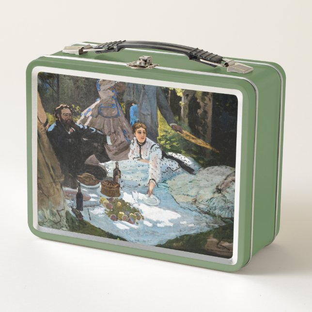 Claude Monet - Luncheon on the Grass, Right Panel Metal Lunch Box (Front)