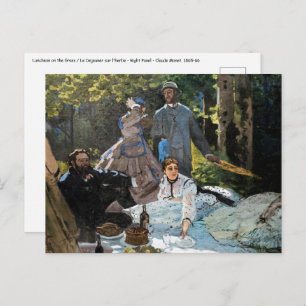 Claude Monet - Luncheon on the Grass, Right Panel Postcard