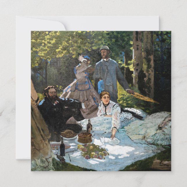 Claude Monet - Luncheon on the Grass, Right Panel Thank You Card (Front)