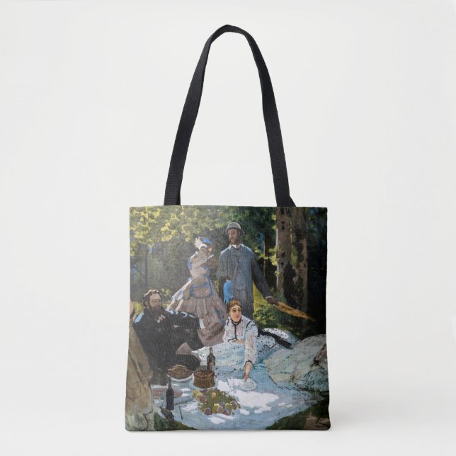 Claude Monet - Luncheon on the Grass, Right Panel Tote Bag (Front)