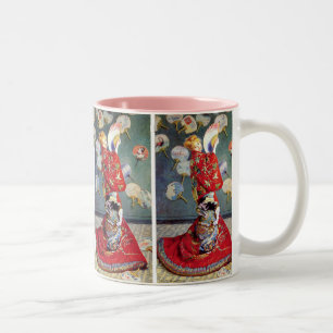 Claude Monet, Madame Monet in a Japanese costume Two-Tone Coffee Mug