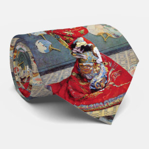 Claude Monet, "Madame Monet wearing a kimono" Tie