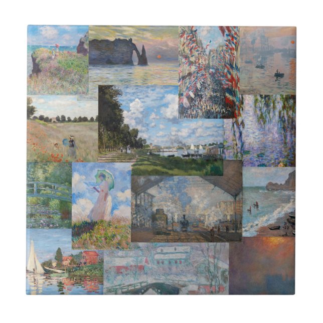 Claude Monet - Masterpieces Patchwork Ceramic Tile (Front)