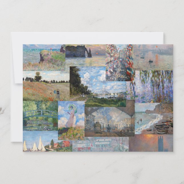 Claude Monet - Masterpieces Patchwork Invitation (Front)
