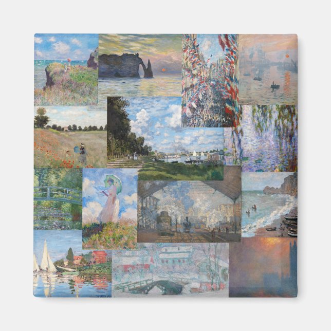Claude Monet - Masterpieces Patchwork Magnet (Front)