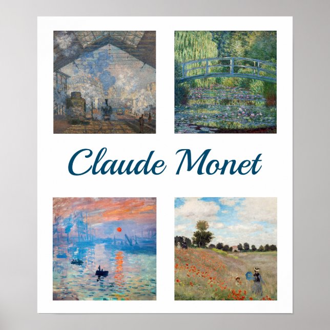Claude Monet Masterpieces Patchwork Poster (Front)