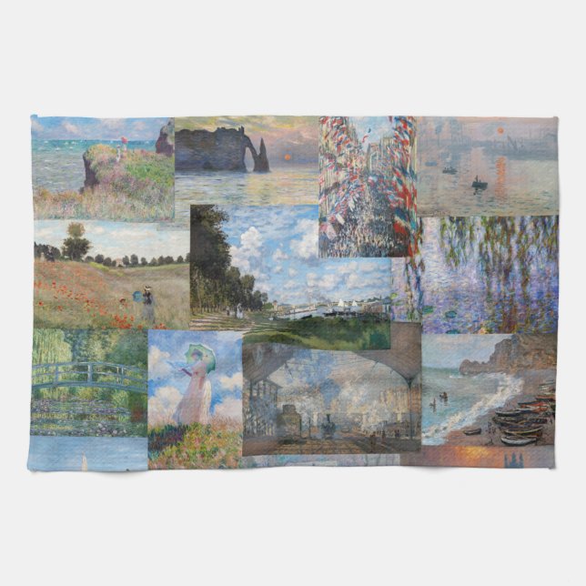Claude Monet - Masterpieces Patchwork Tea Towel (Horizontal)