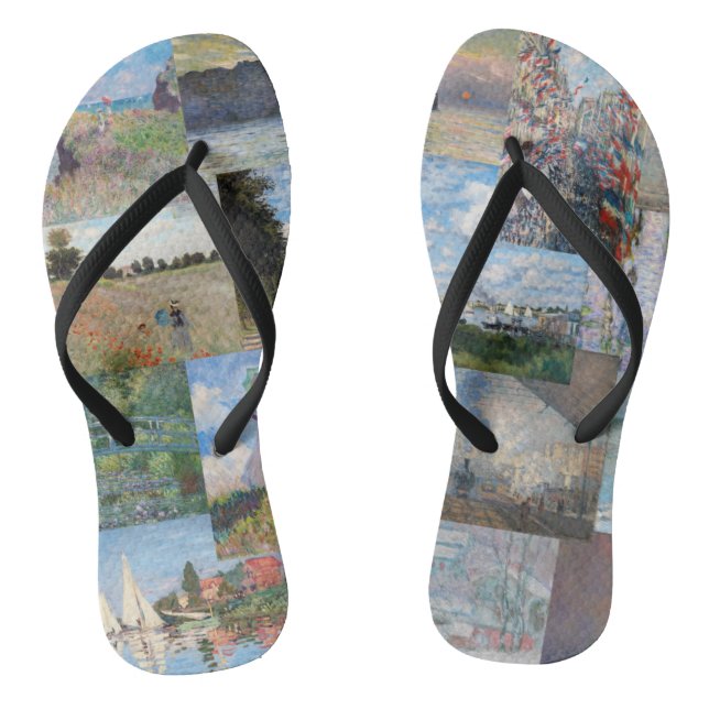 Claude Monet - Masterpieces Patchwork Thongs (Footbed)