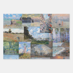 Claude Monet - Masterpieces Patchwork Wrapping Paper Sheet