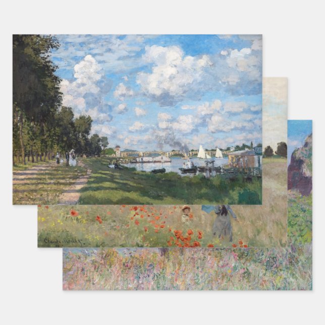 Claude Monet - Masterpieces Selection Wrapping Paper Sheet (Set)