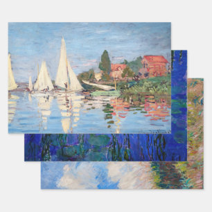 Claude Monet Masterpieces selection Wrapping Paper Sheet