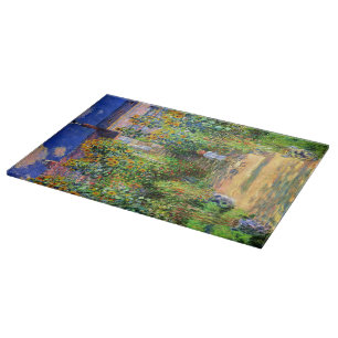 Claude Monet: Monet's Garden at Vétheuil Cutting Board