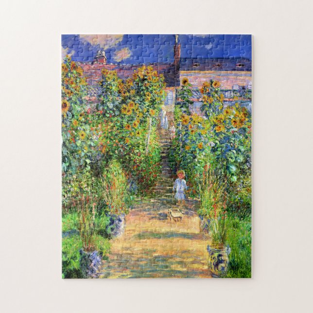 Claude Monet: Monet's Garden at Vétheuil Jigsaw Puzzle (Vertical)