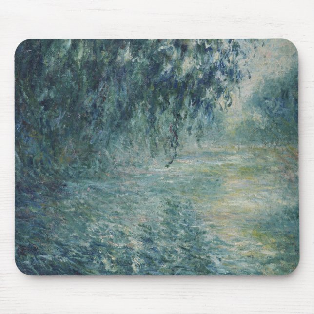 Claude Monet - Morning on the Seine Mouse Pad (Front)