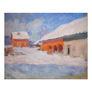 Claude Monet - Norway, Red Houses at Bjornegaard Photo Print