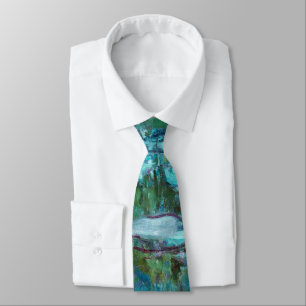 Claude Monet Nympheas Water Lilies Flowers Pond  Tie