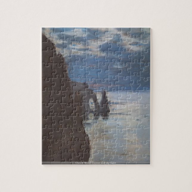 Claude Monet - ocean and sky meet puzzle (Vertical)