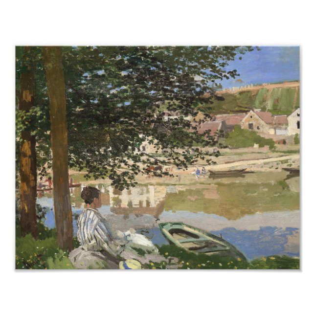 Claude Monet - On the Bank of the Seine, Bennecour Photo Print (Front)