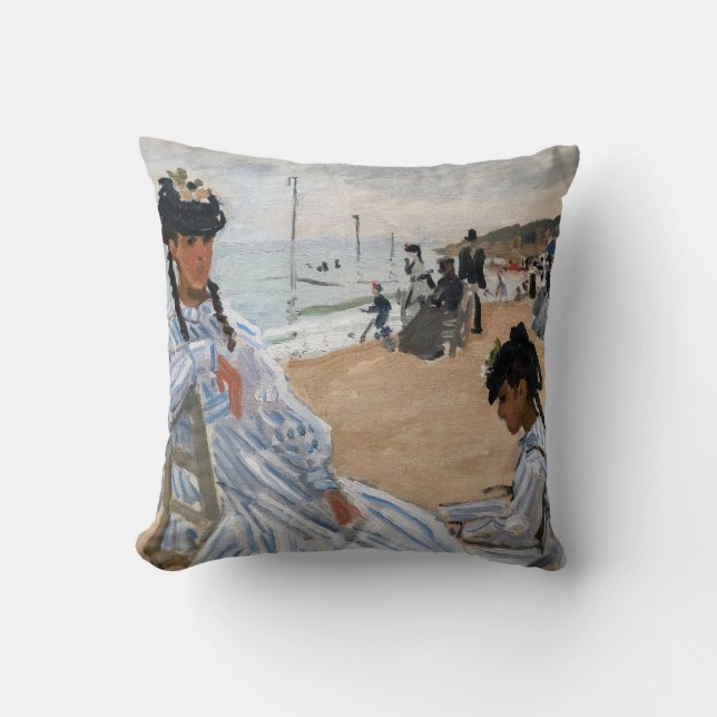 Claude Monet - On the Beach at Trouville Cushion (Front)