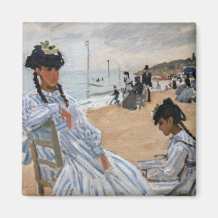 Claude Monet - On the Beach at Trouville Magnet